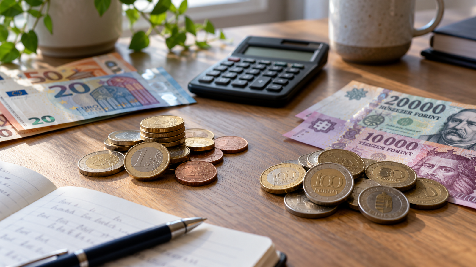 Forintban nyertél, euróban is? Mit változtat a deviza a befektetésed hozamán? Euró és forint bankjegyek egymás mellett